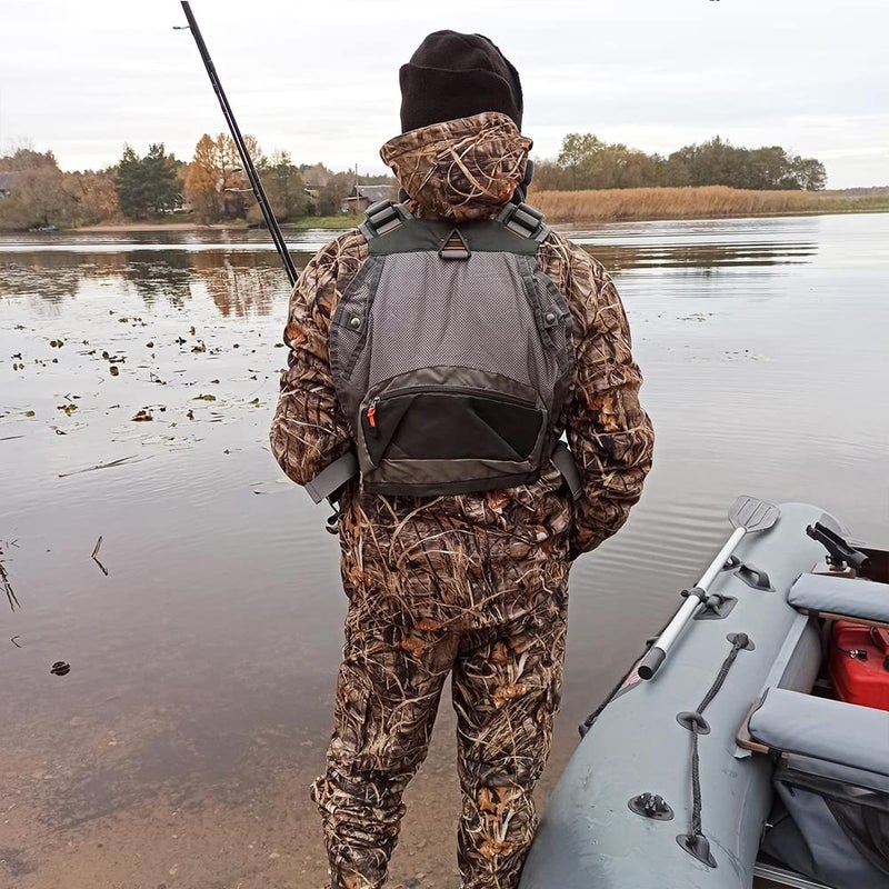 Raprance Fly Fishing Vest Backpack - Adjustable Lightweight and Quick-Dry, with 17 Pockets for Trout Bass Saltwater (Army Green,FV01) - Image 3